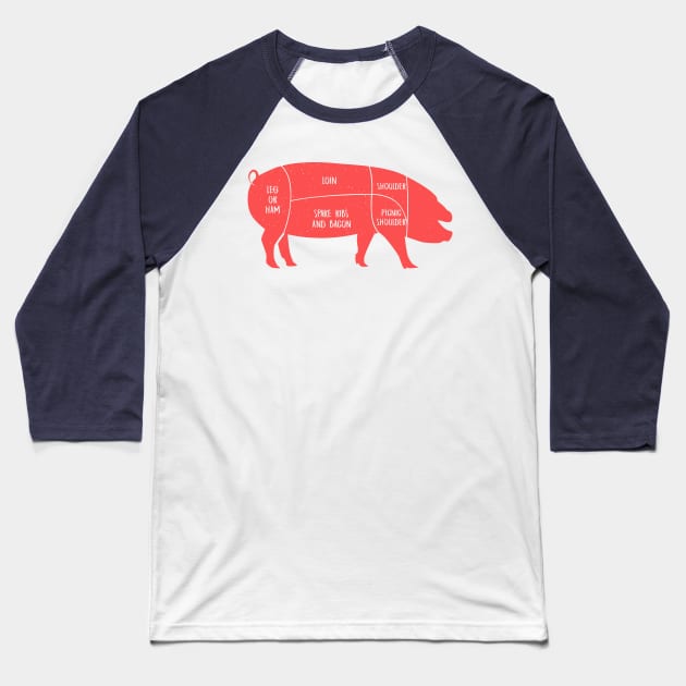 Cuts of Pork Baseball T-Shirt by Nataliatcha23